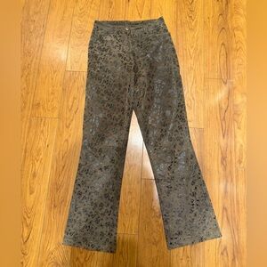 Redd Jeans Vintage Brown Printed Suede Jeans